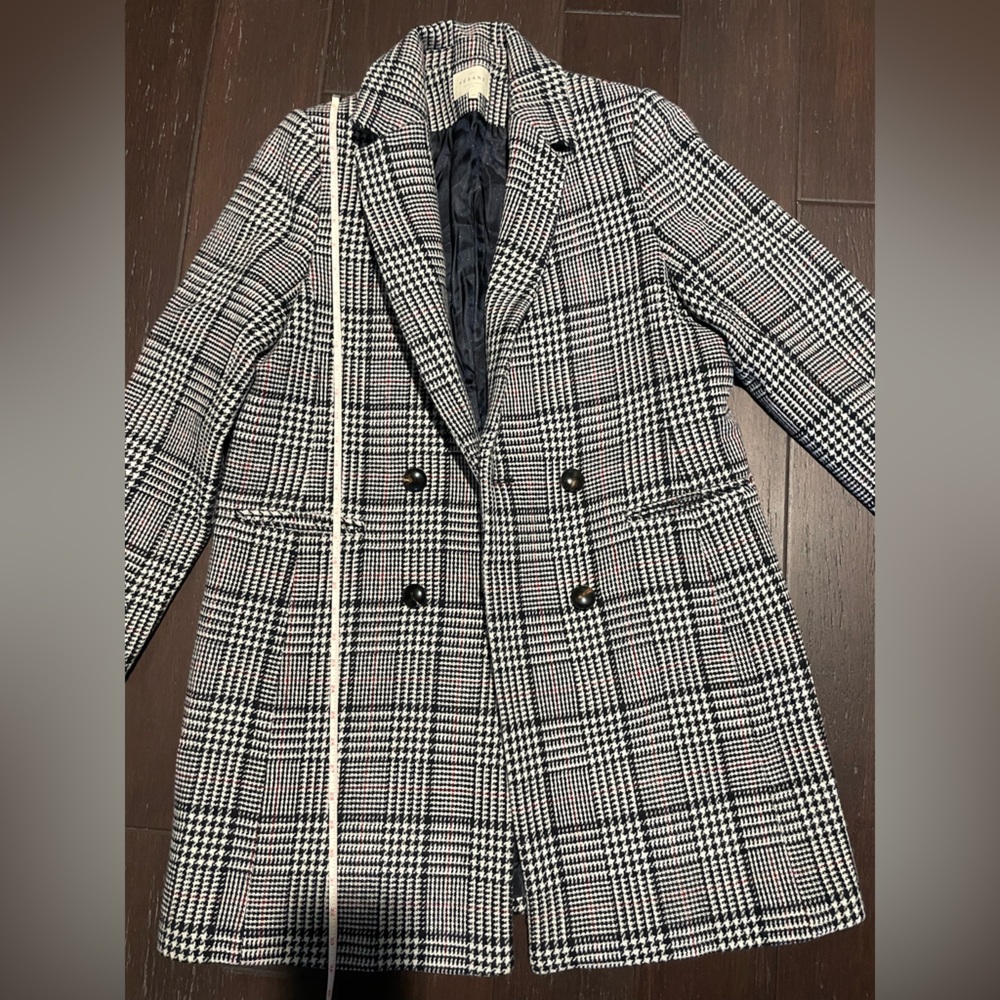 Price to sell: Sezane Johnson Coat Carreaux Ecru Noir - Size 42 - Picture 4 of 8
